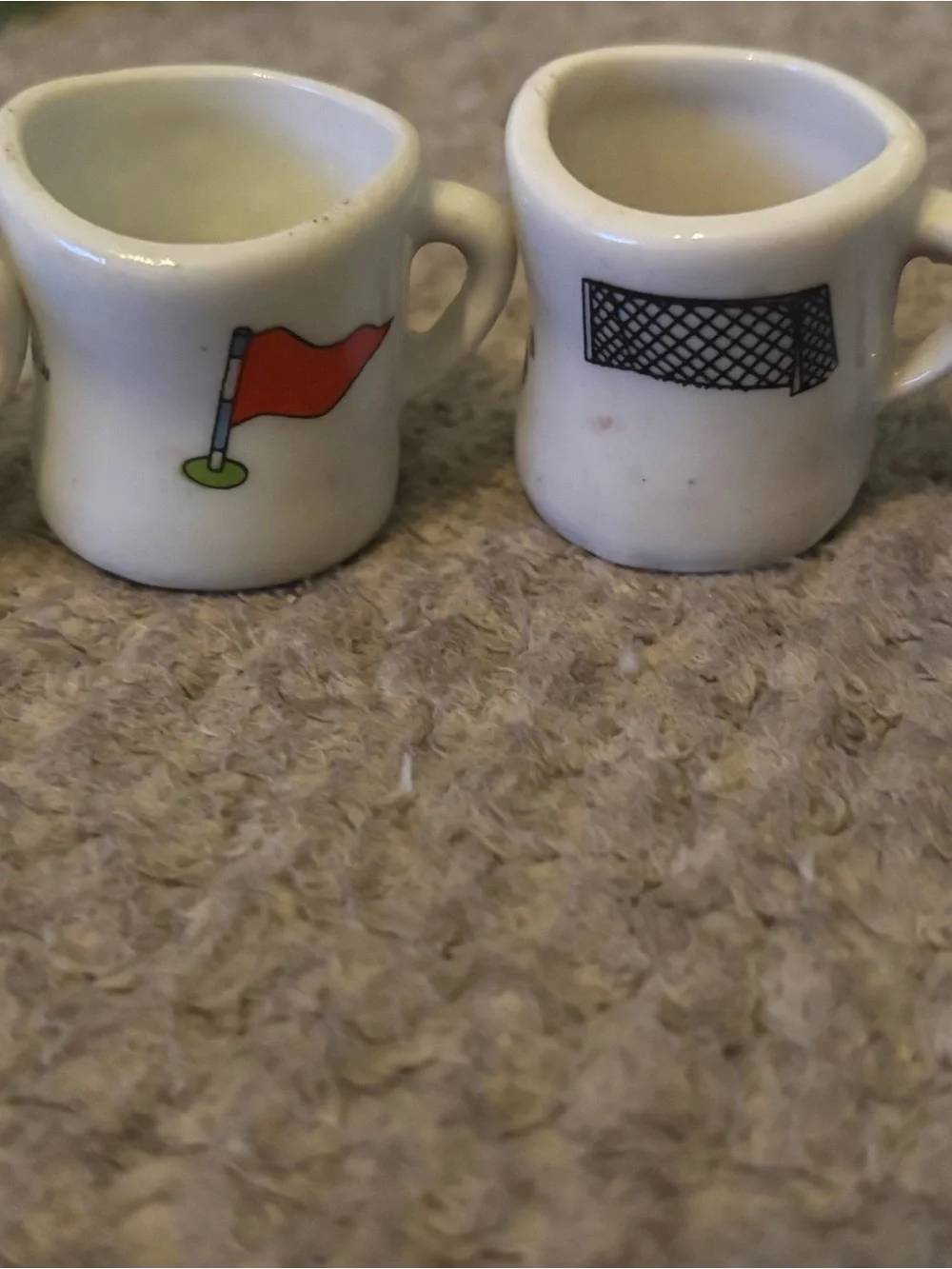 Vintage Mini Ceramic Mug Lot 11 NFL Football Golf Animal Miniature Cups